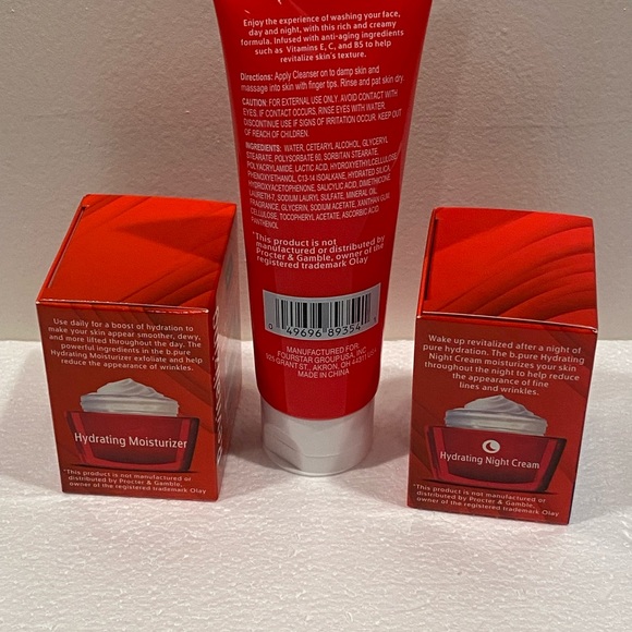 b.pure Revitalizing Night day hydrating Moisturizer cream cleanser set - Picture 3 of 6